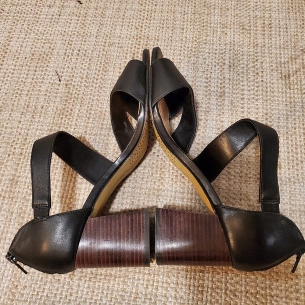 Black Leather Heels - Picture 4 of 5